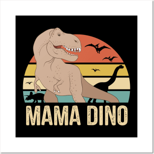Mom Dino Gift For Mama in Mothers Day Posters and Art